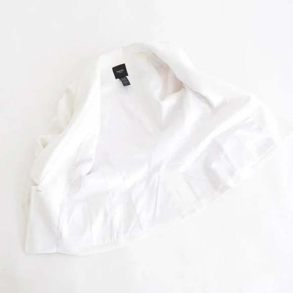 Smythe Les Vest White 33% Linen Single Button Closure Fitted Blazer 4 - Picture 13 of 13